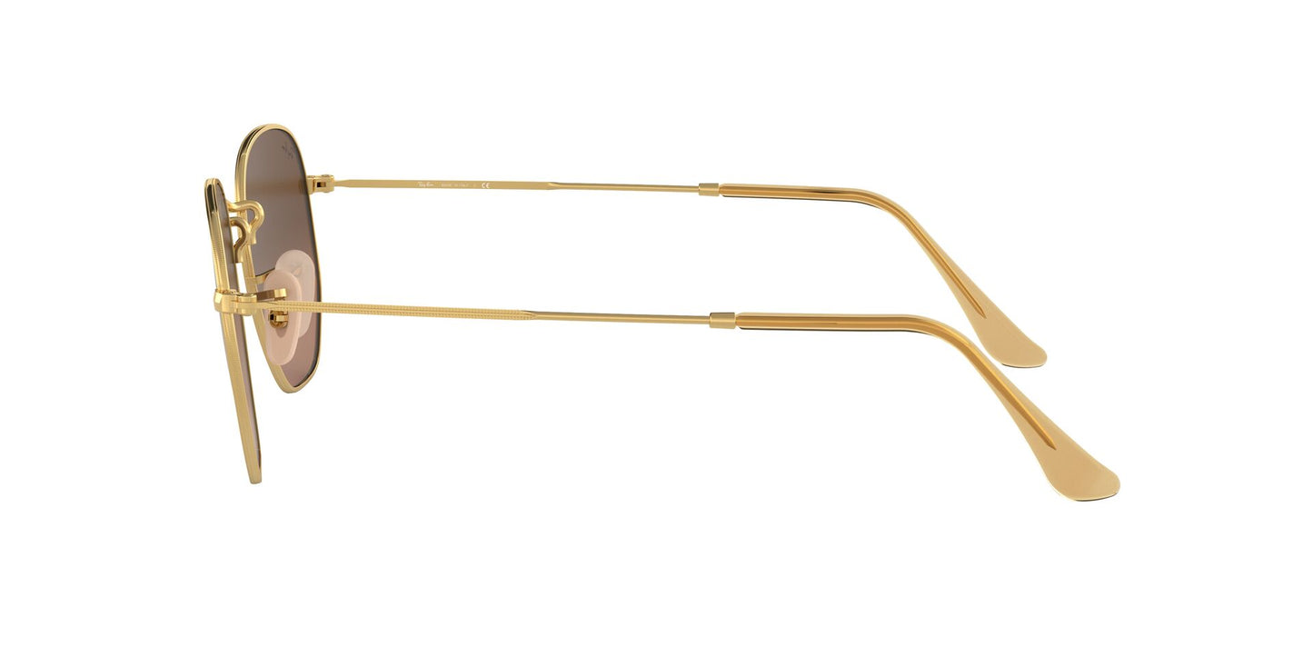 Ray-Ban Hexagonal Flat RB3548N 912443 Gold Sunglasses