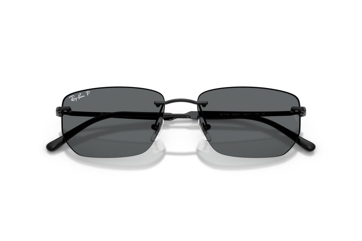 Ray-Ban RB3768 002 Black Rimless Sunglasses