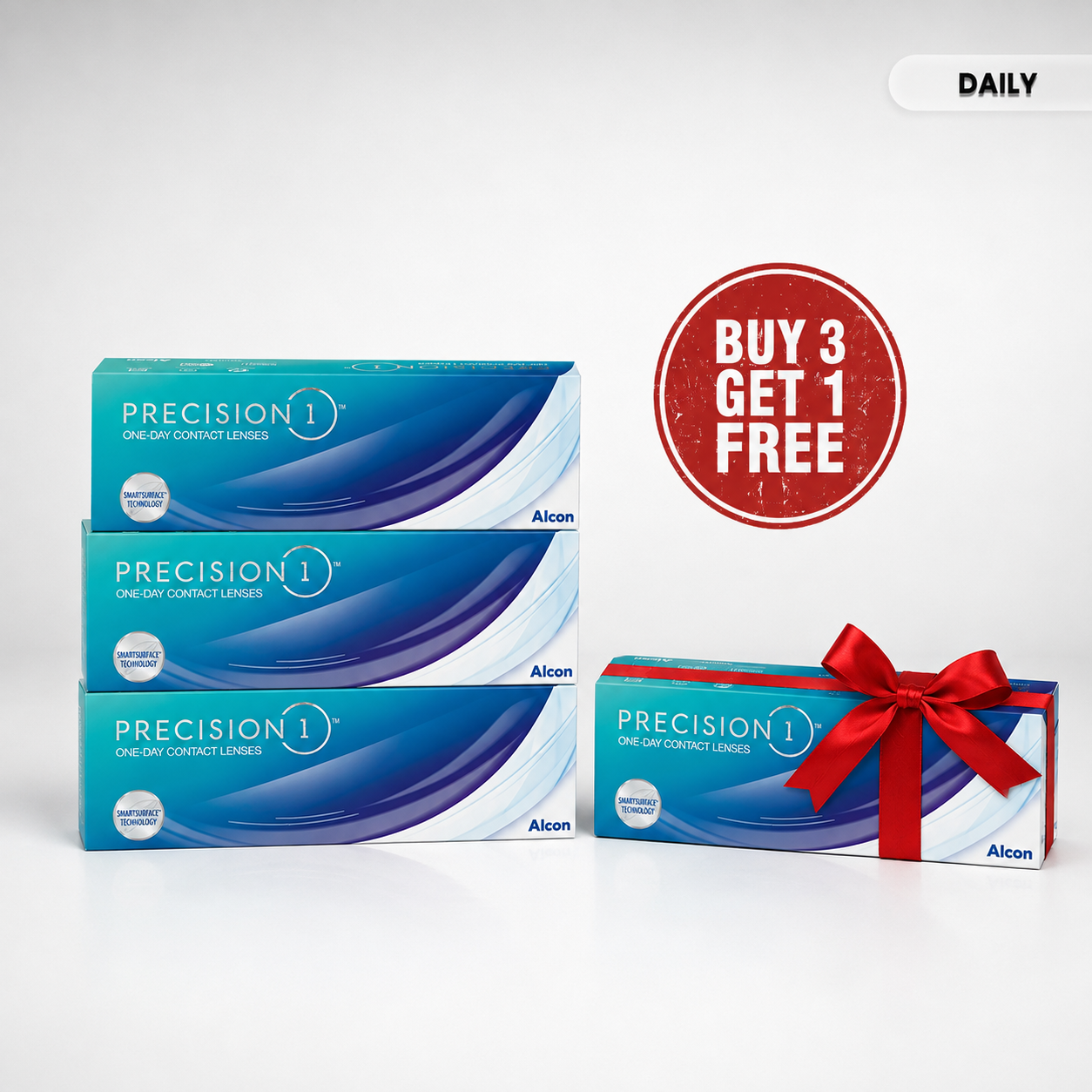 3 + 1 - Alcon PRECISION1 Daily Contact Lenses – Pack of 30