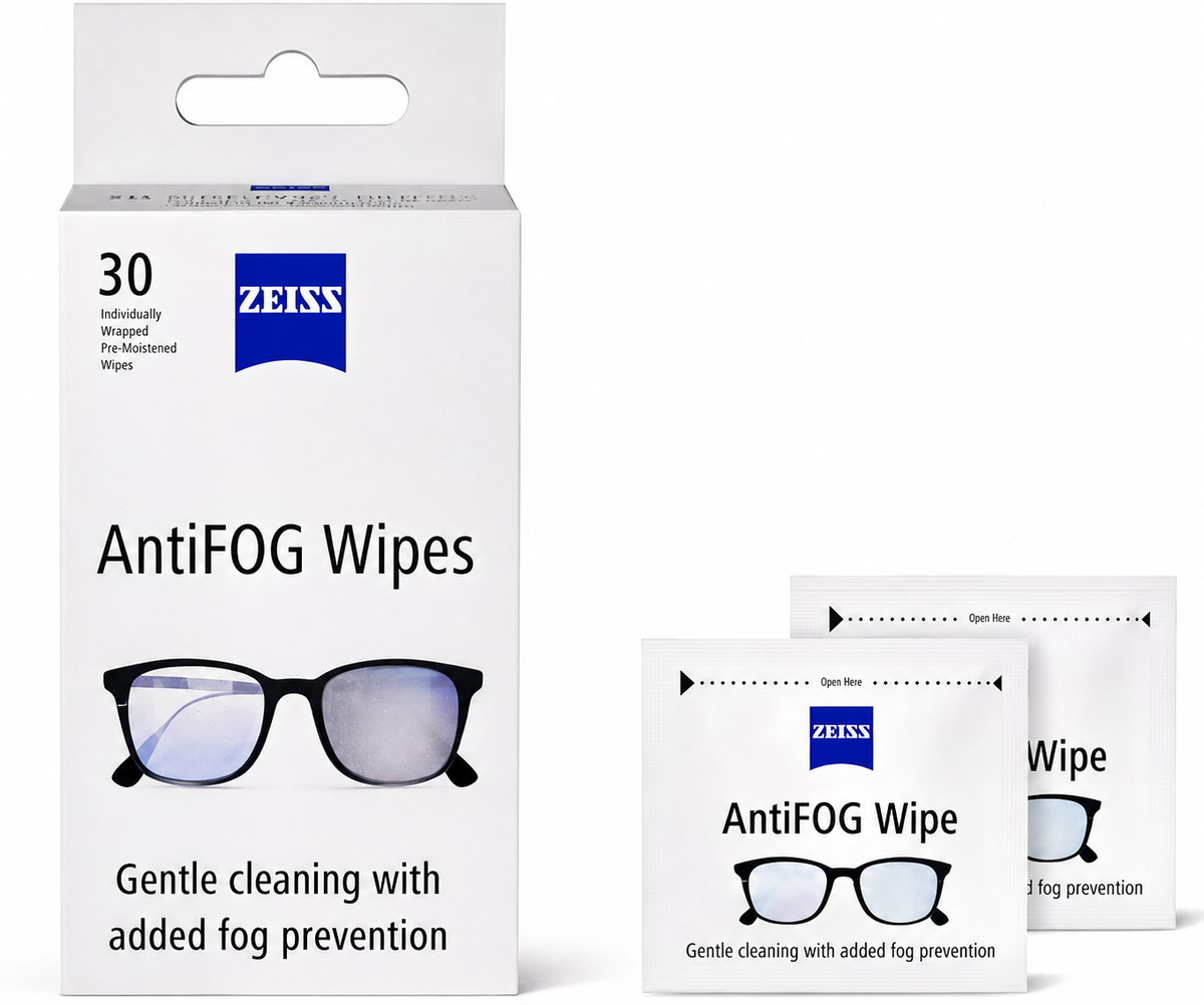 ZEISS AntiFOG Lens Wipes – 30 Individually Wrapped Wipes