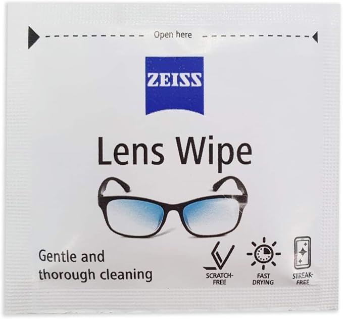 ZEISS Lens Wipes – 24 Individually Wrapped Moist Wipes