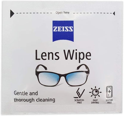 ZEISS Lens Wipes – 24 Individually Wrapped Moist Wipes