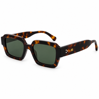Montgana Sunglasses – Havana Tortoiseshell & Green