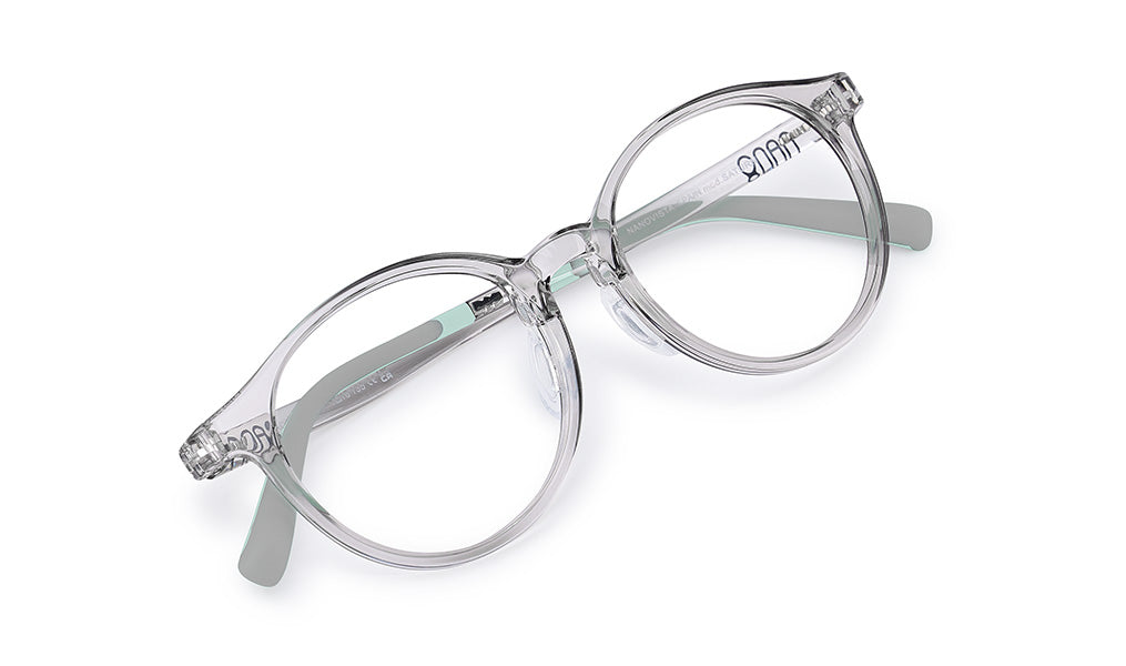 Nano Vista Saturn Kids Eyeglasses – Crystal Grey & Turquoise (NAO2230346)