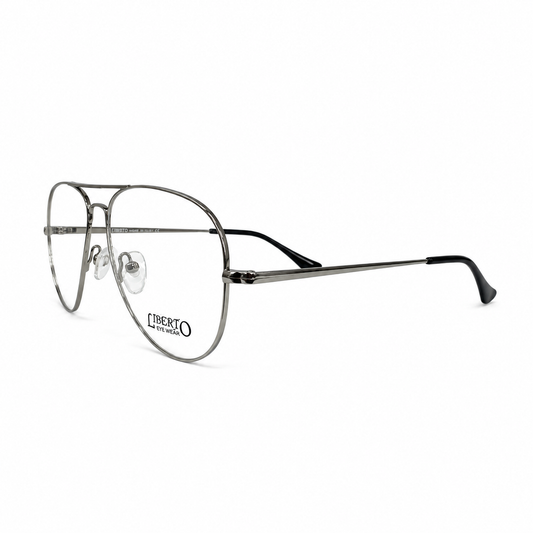 Liberto Gunmetal Aviator Eyeglasses