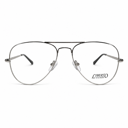 Liberto Gunmetal Aviator Eyeglasses