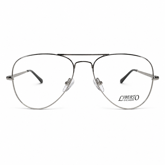 Liberto Gunmetal Aviator Eyeglasses