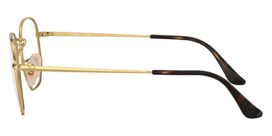 Ray-Ban RX6496 2500 Arista Gold Hexagonal Optics Frame